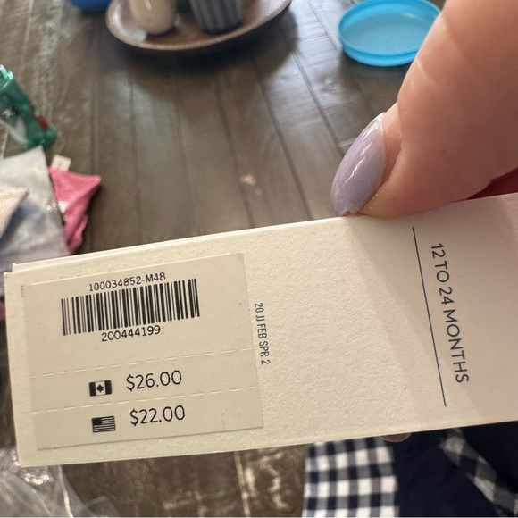 JANIE AND‎ JACK NWT Blue White Gingham Bow Sunhat Size 12-24M 100% Cotton - Picture 5 of 5